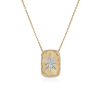 Diamonds A Star is Born Necklace with Yellow Mother of Pearl