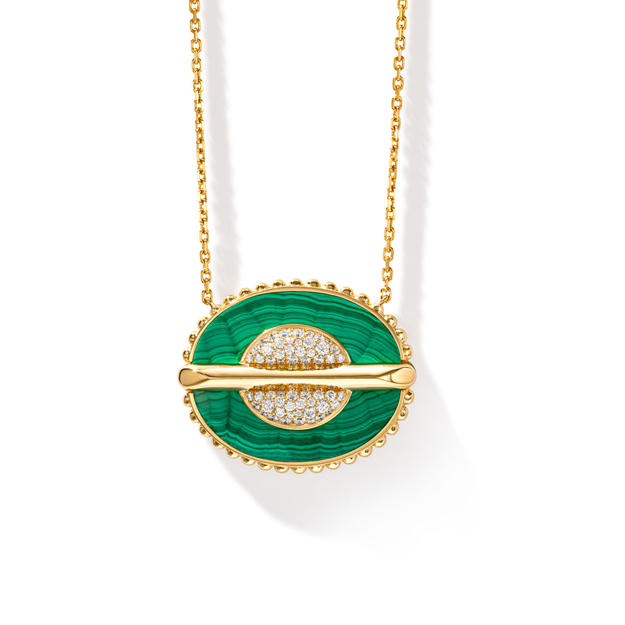 As Above So Below Necklace in Malachite