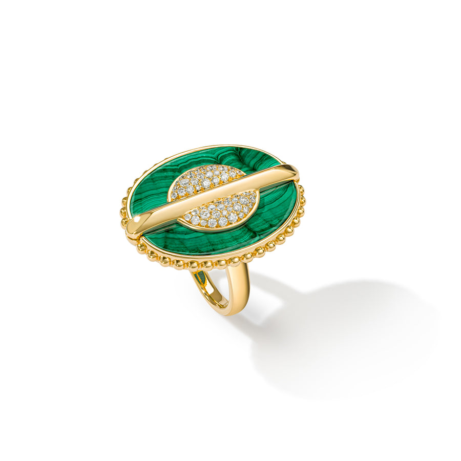 As Above So Below Ring in Malachite