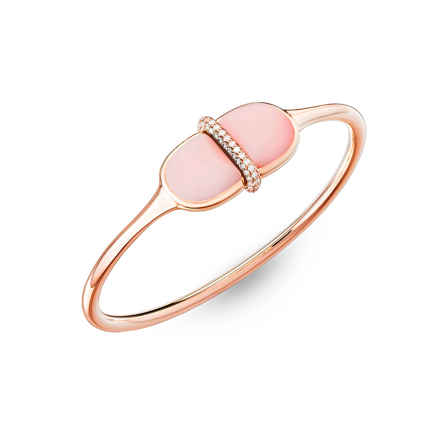 Amrita Round Bangle in Pink Opal