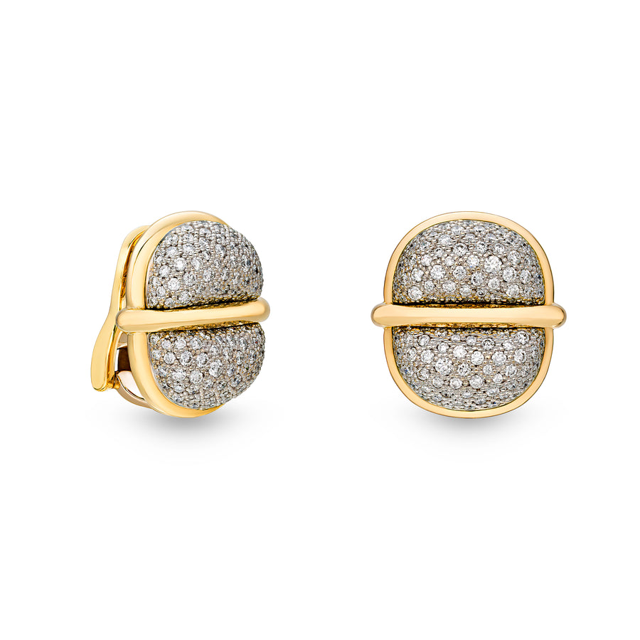 Amrita Small Round Earrings in Full Diamonds