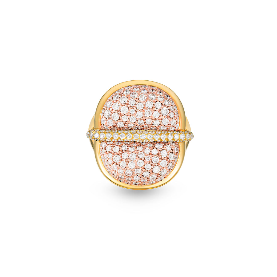 Amrita Round Ring in Full Diamonds