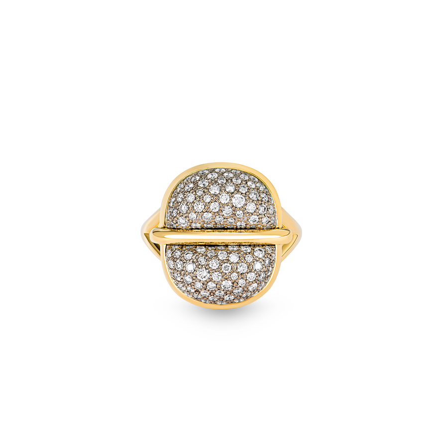 Amrita Small Round Ring in Full Diamonds