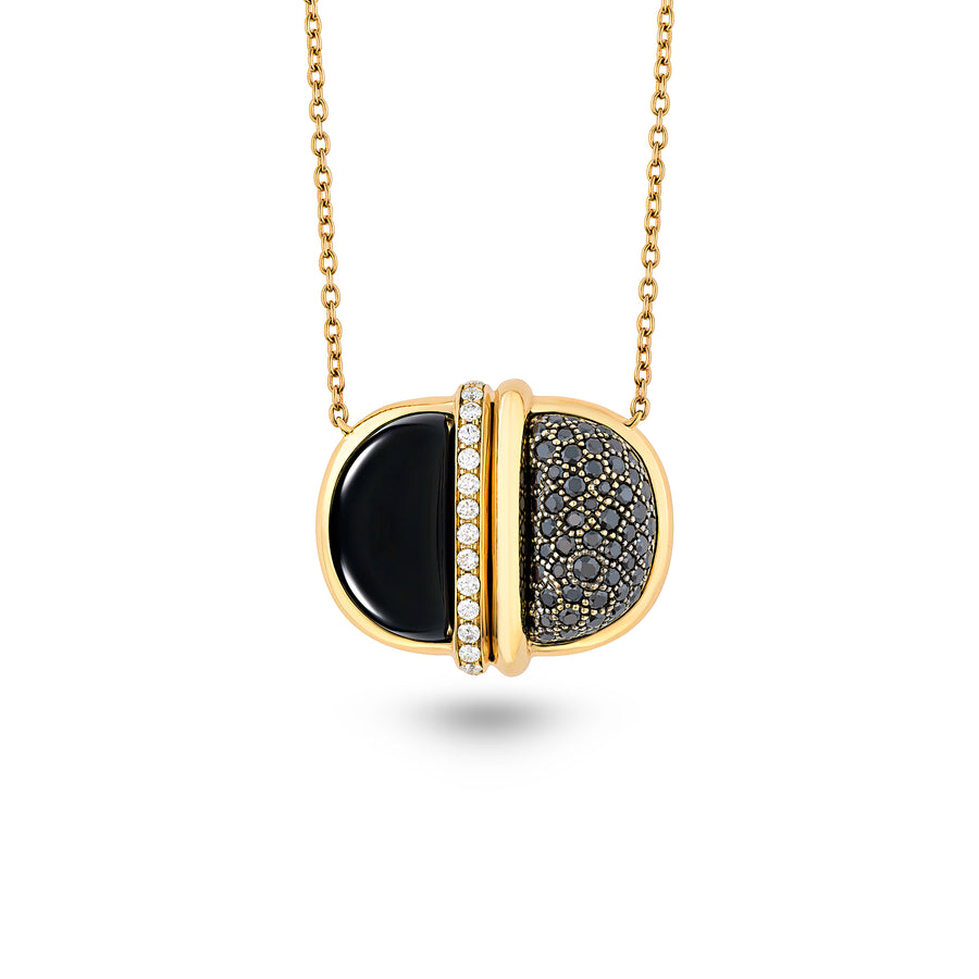 Amrita Small Double bar Black Onyx Necklace