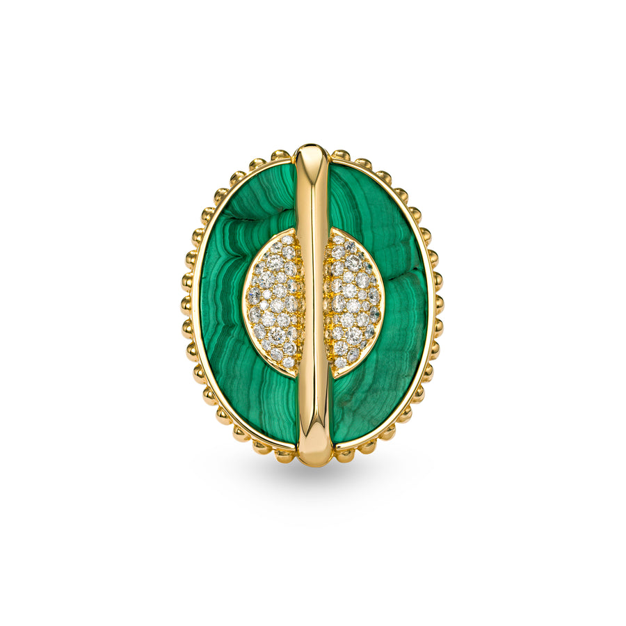 As Above So Below Ring in Malachite