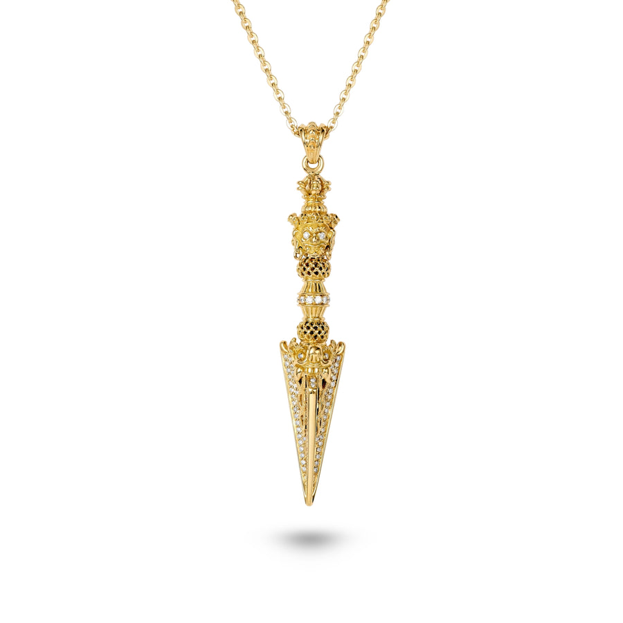 Full Diamond Phurba Necklace