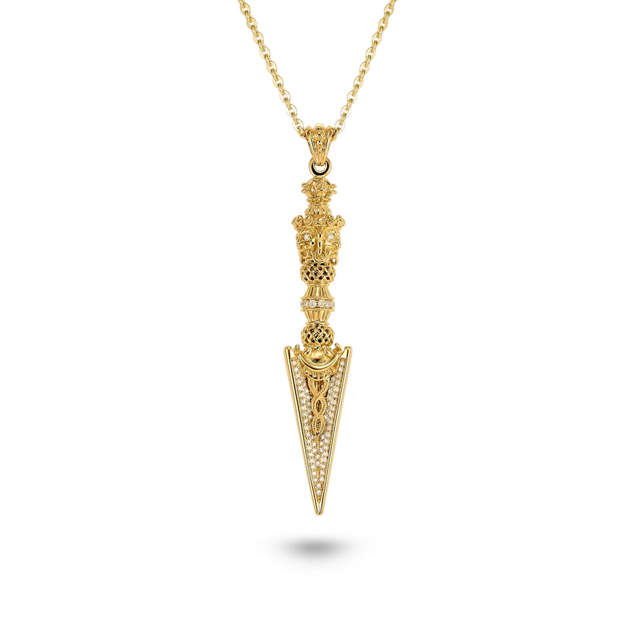 Full Diamond Phurba Necklace