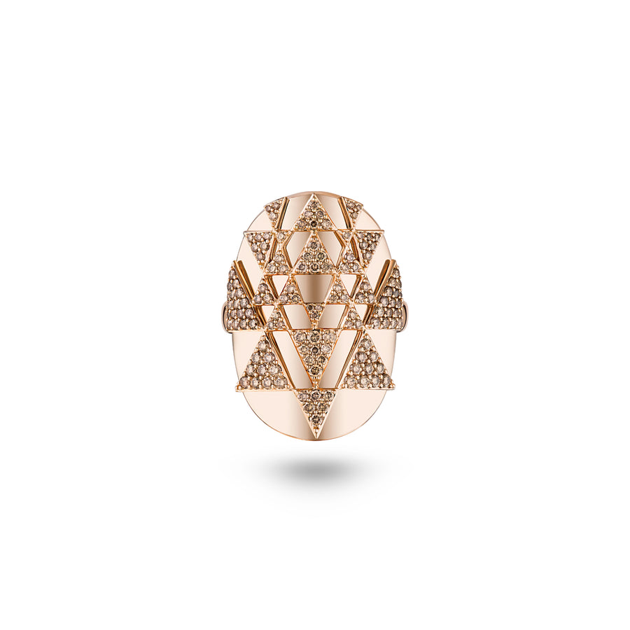 Full Diamond Sacred Yantra Ring