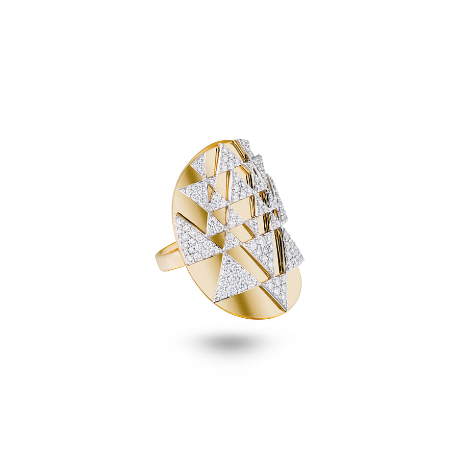 Full Diamond Sacred Yantra Ring