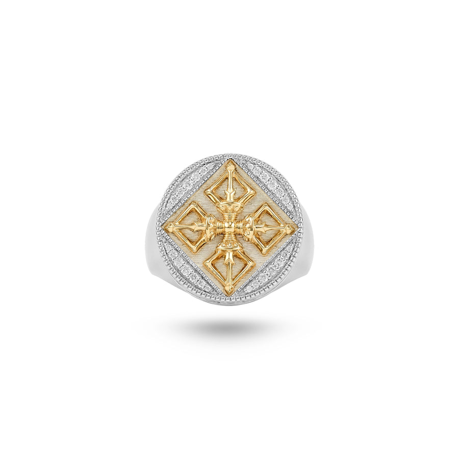 Round Double Dorje Ring