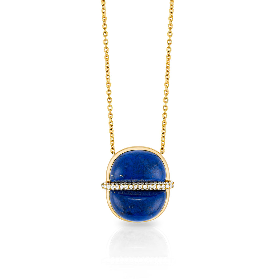 Amrita Round Necklace in Lapiz Lazuli
