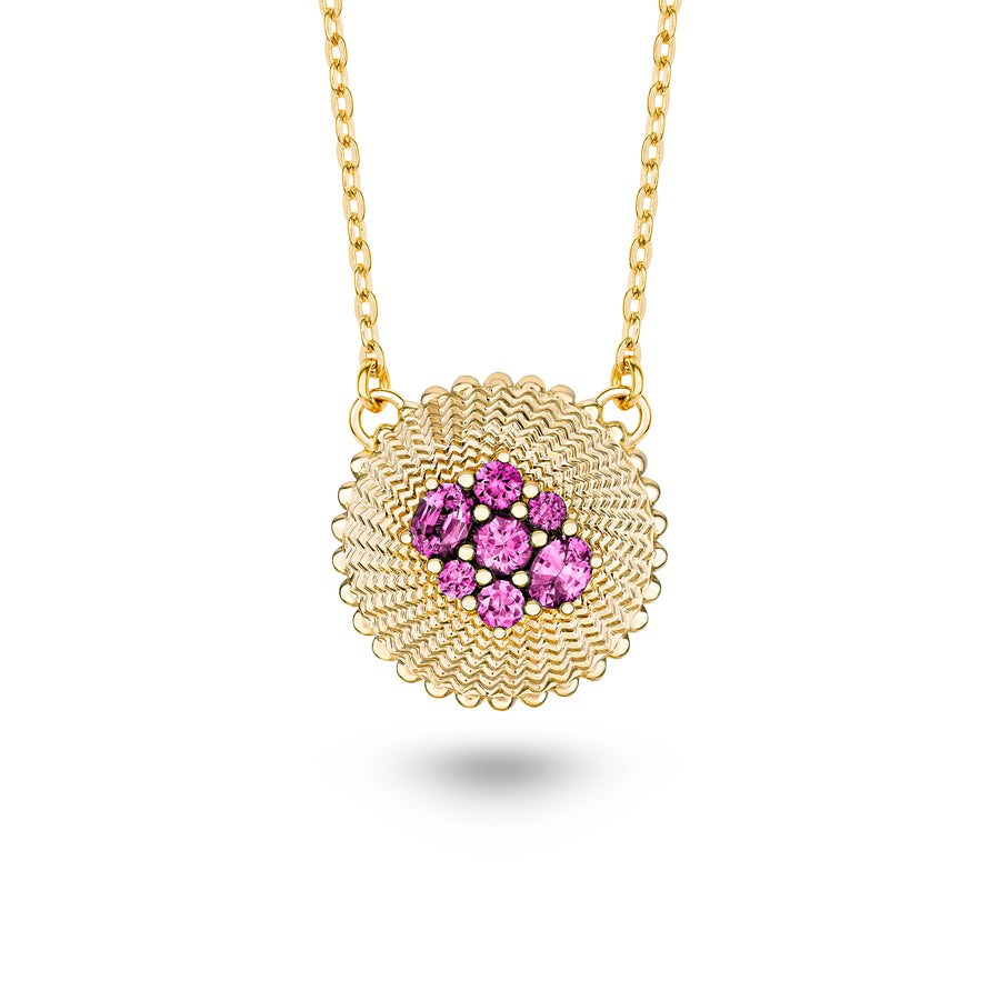 Seven Sisters Pink Sapphire Necklace