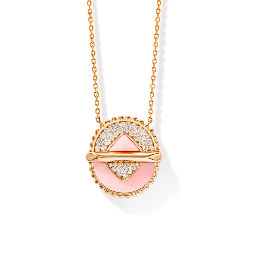 Vice Versa Necklace in Pink Opal