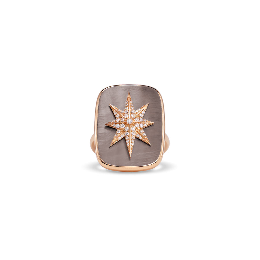 A Star is Born Ring with Brown Mother of Pearl