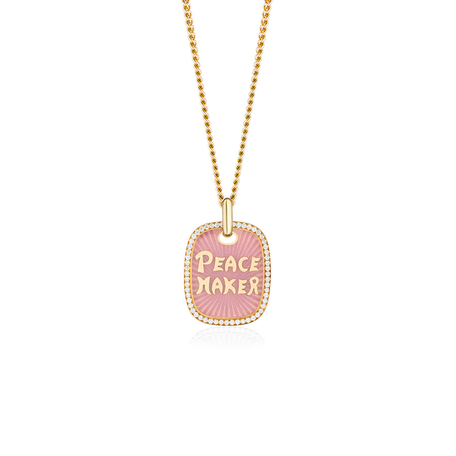 Peace Maker Enamel Necklace Wisdom Graffiti